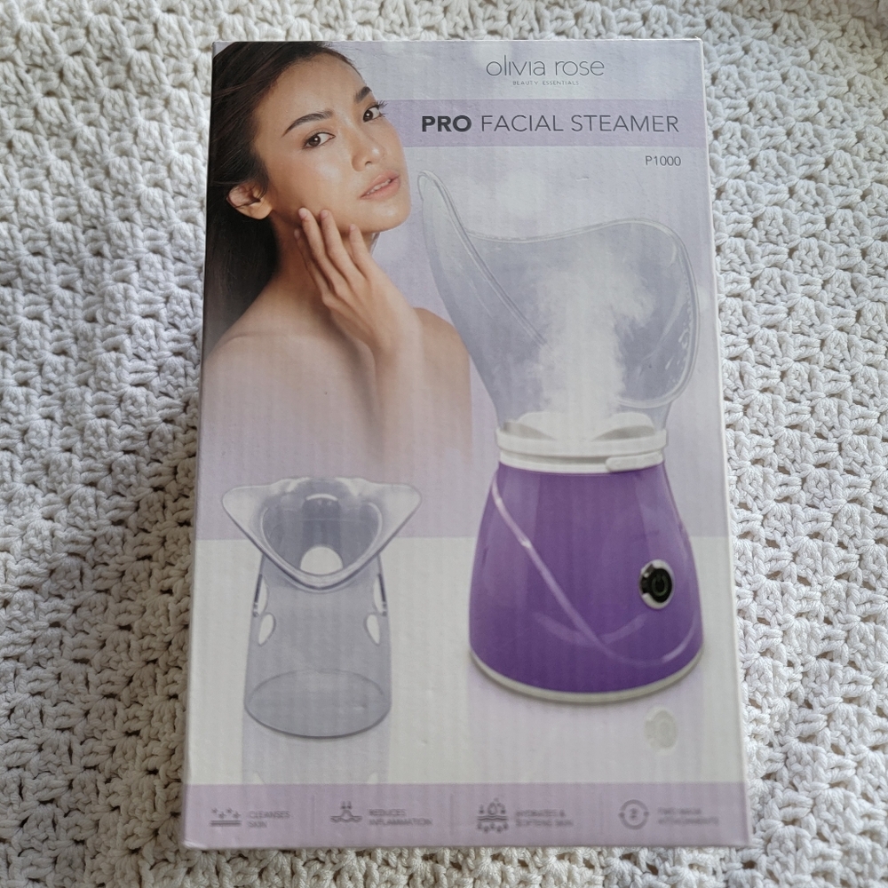 BOGO Olivia Rose Beauty Essentials Pro Facial Steamer P1000 Purple